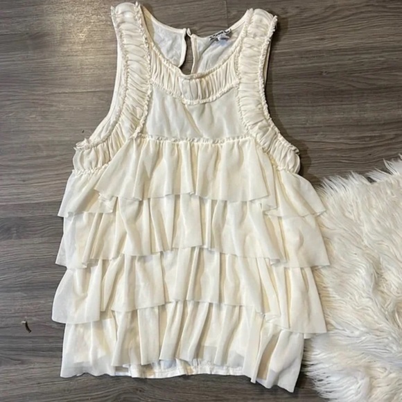 Express Sleeveless Ruffle Blouse - Picture 1 of 3